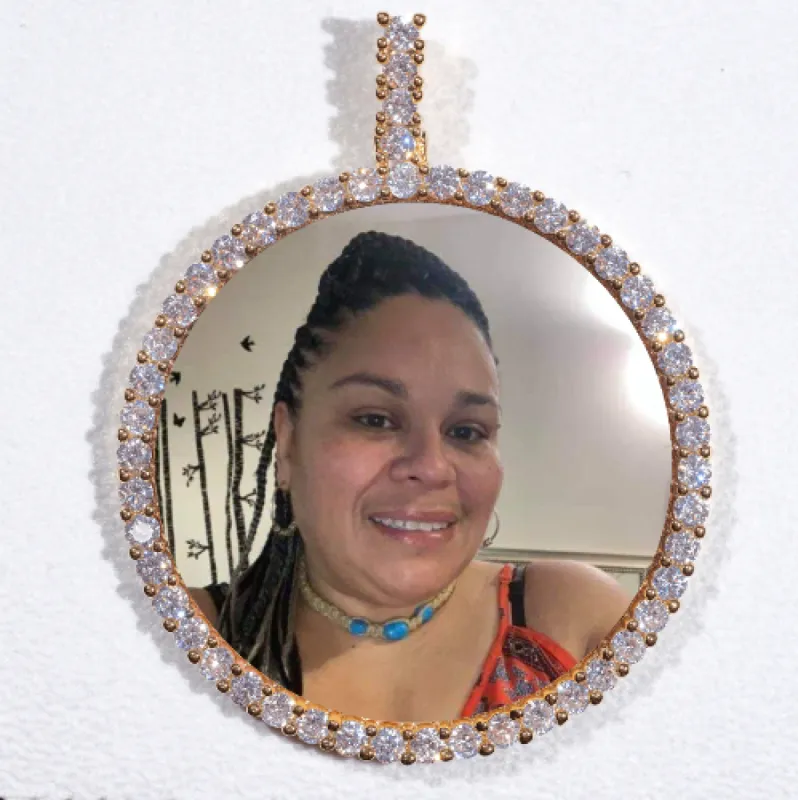 LARGE 3D CIRCLE CUSTOM PICTURE PENDANT sold by The GUU Shop