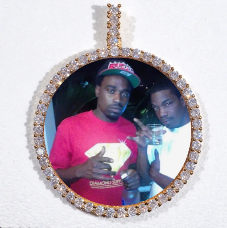 LARGE 3D CIRCLE CUSTOM PICTURE PENDANT sold by The GUU Shop