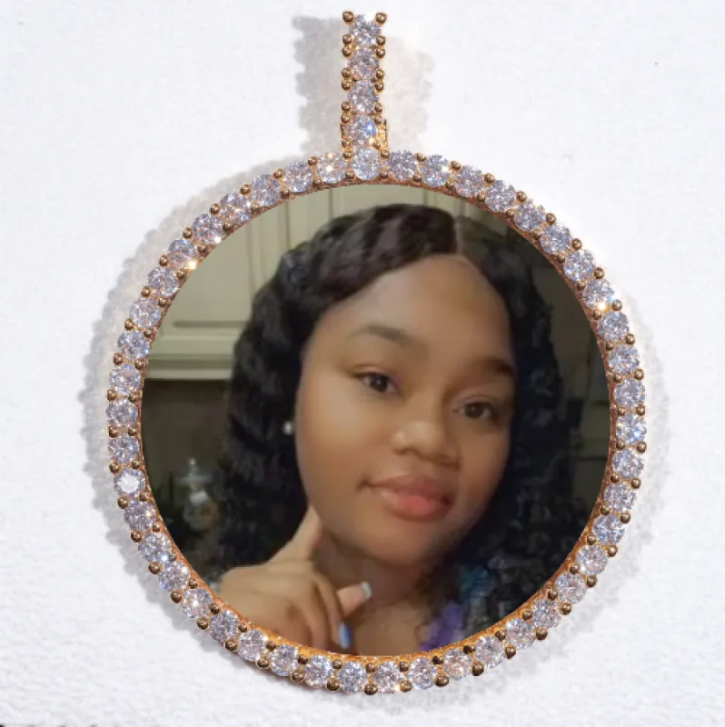 LARGE 3D CIRCLE CUSTOM PICTURE PENDANT sold by The GUU Shop