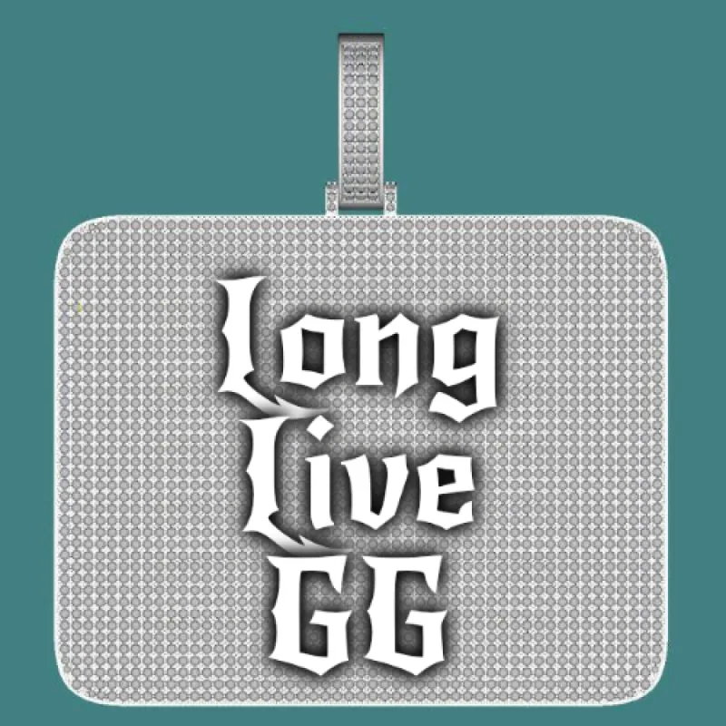 CUSTOM LETTER NECKLACE 3D BIG SQUARE sold by The GUU Shop