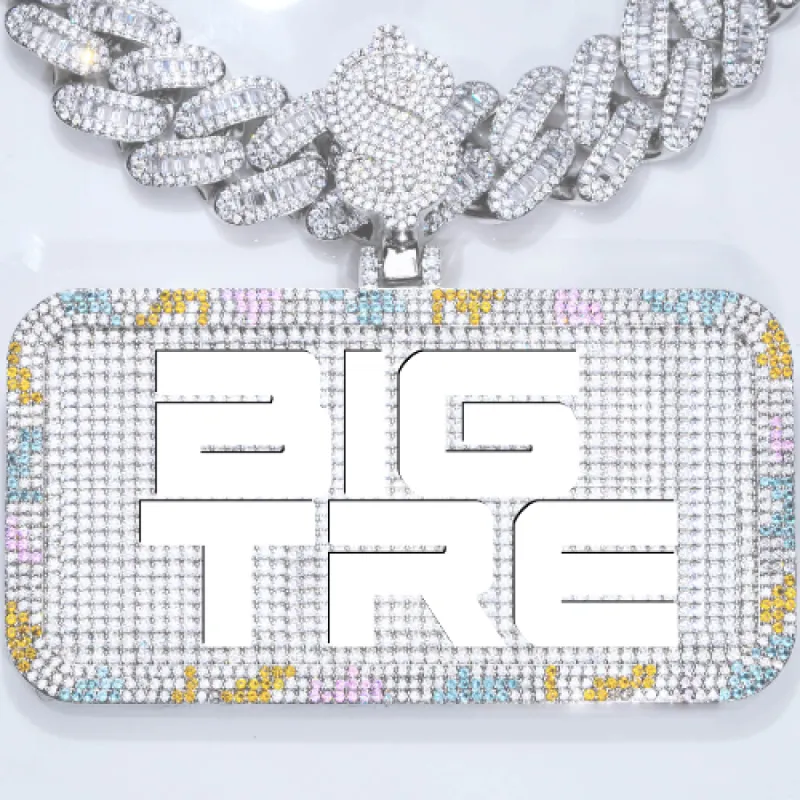 CUSTOM LETTER NECKLACE 3D COLORFUL SQUARE sold by The GUU Shop