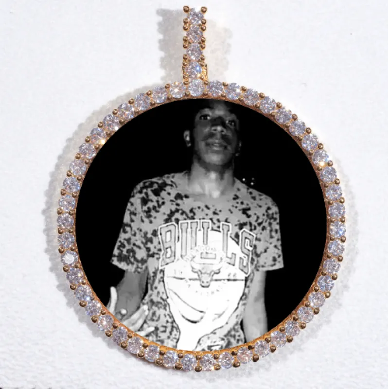 LARGE 3D CIRCLE CUSTOM PICTURE PENDANT sold by The GUU Shop