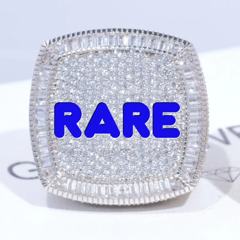 CUSTOM LETTER 3D ICED RING sold by The GUU Shop