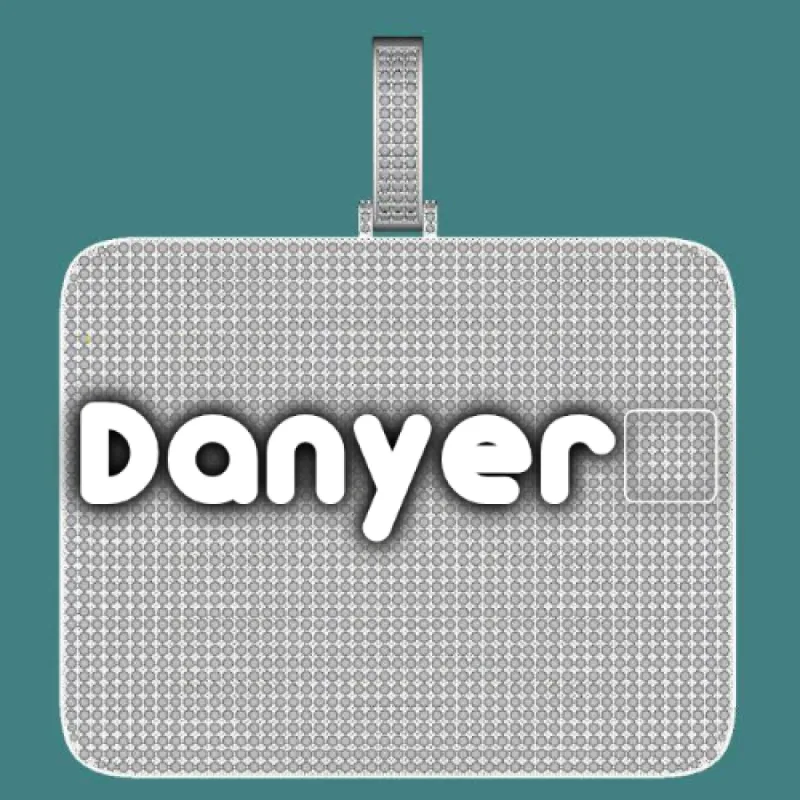 CUSTOM LETTER NECKLACE 3D BIG SQUARE sold by The GUU Shop