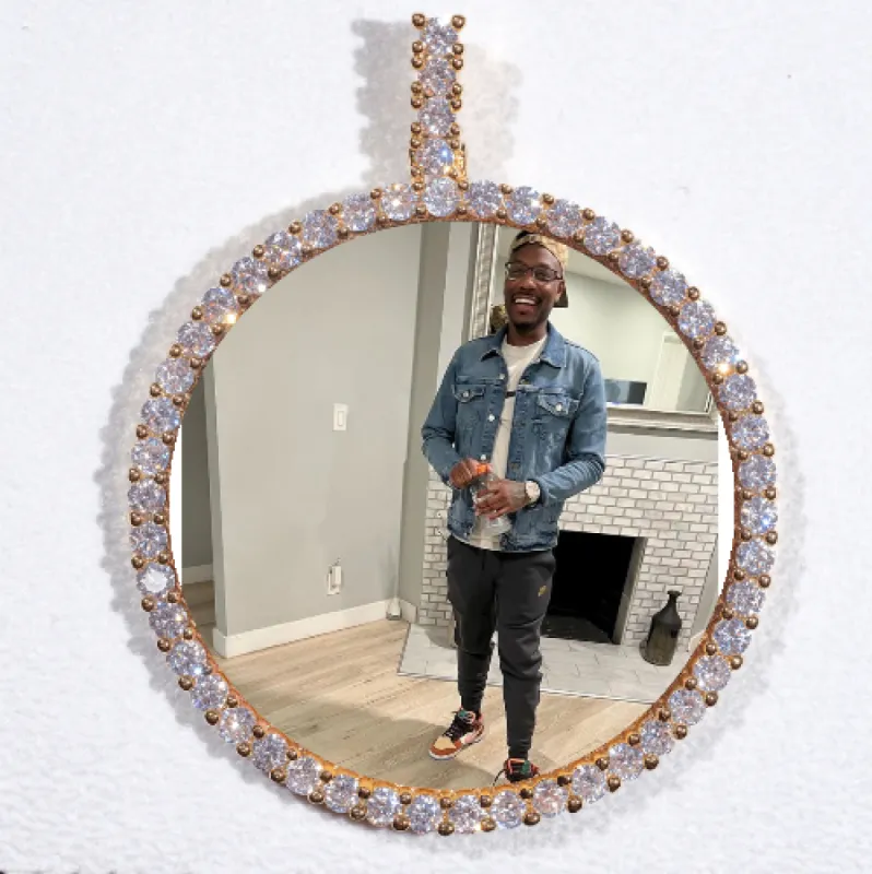 LARGE 3D CIRCLE CUSTOM PICTURE PENDANT sold by The GUU Shop