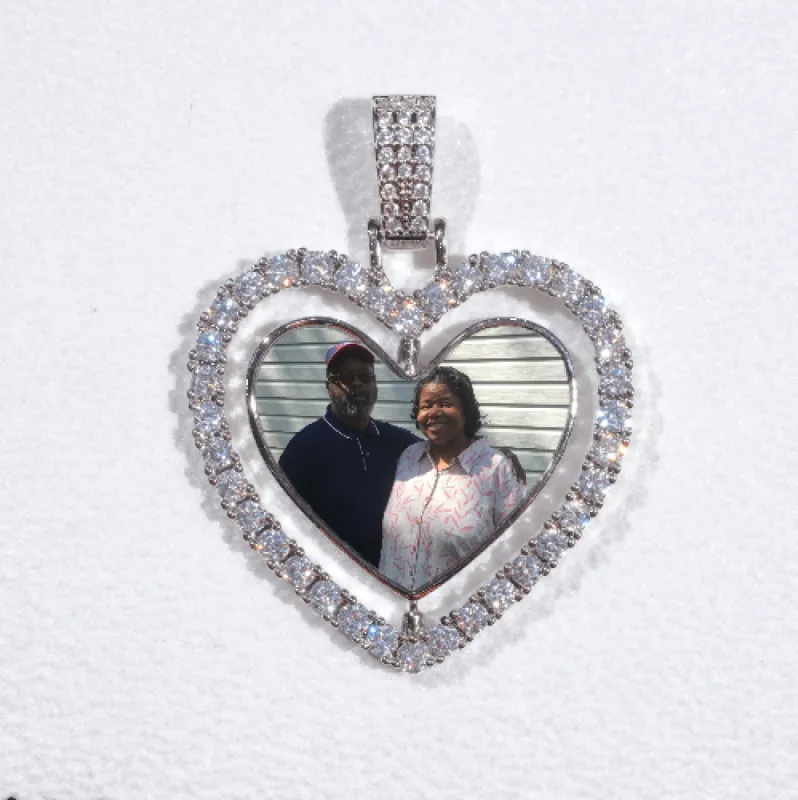 3D Spinning 2-Faced Heart Custom Picture Pendant sold by The GUU Shop