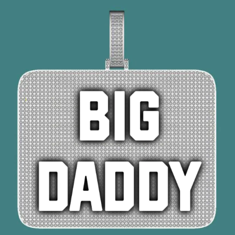 CUSTOM LETTER NECKLACE 3D BIG SQUARE sold by The GUU Shop