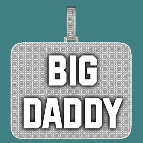 CUSTOM LETTER NECKLACE 3D BIG SQUARE sold by The GUU Shop