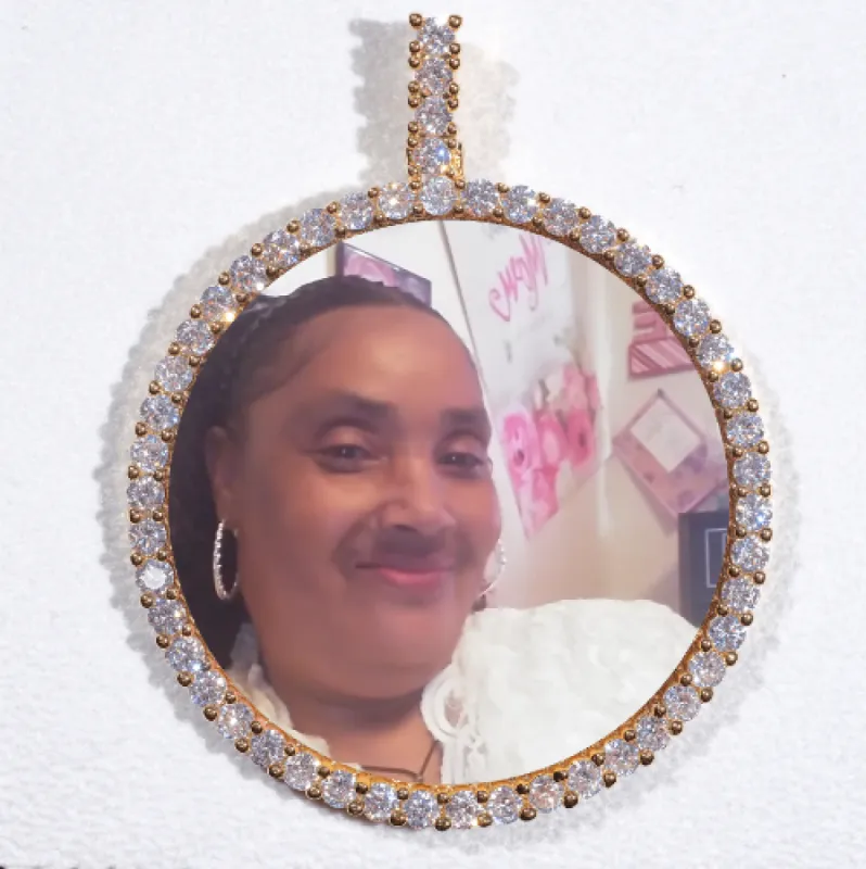 LARGE 3D CIRCLE CUSTOM PICTURE PENDANT sold by The GUU Shop