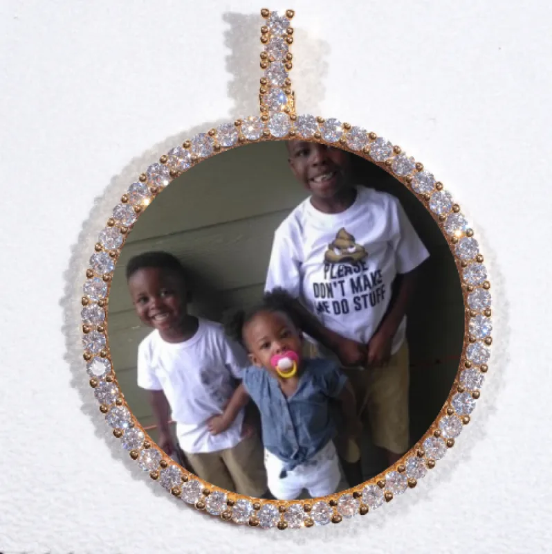 LARGE 3D CIRCLE CUSTOM PICTURE PENDANT sold by The GUU Shop