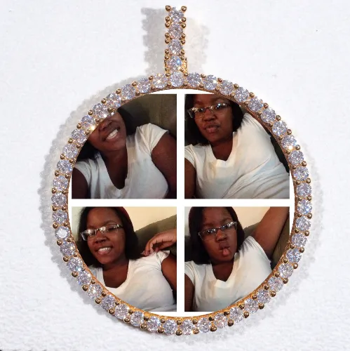 LARGE 3D CIRCLE CUSTOM PICTURE PENDANT sold by The GUU Shop