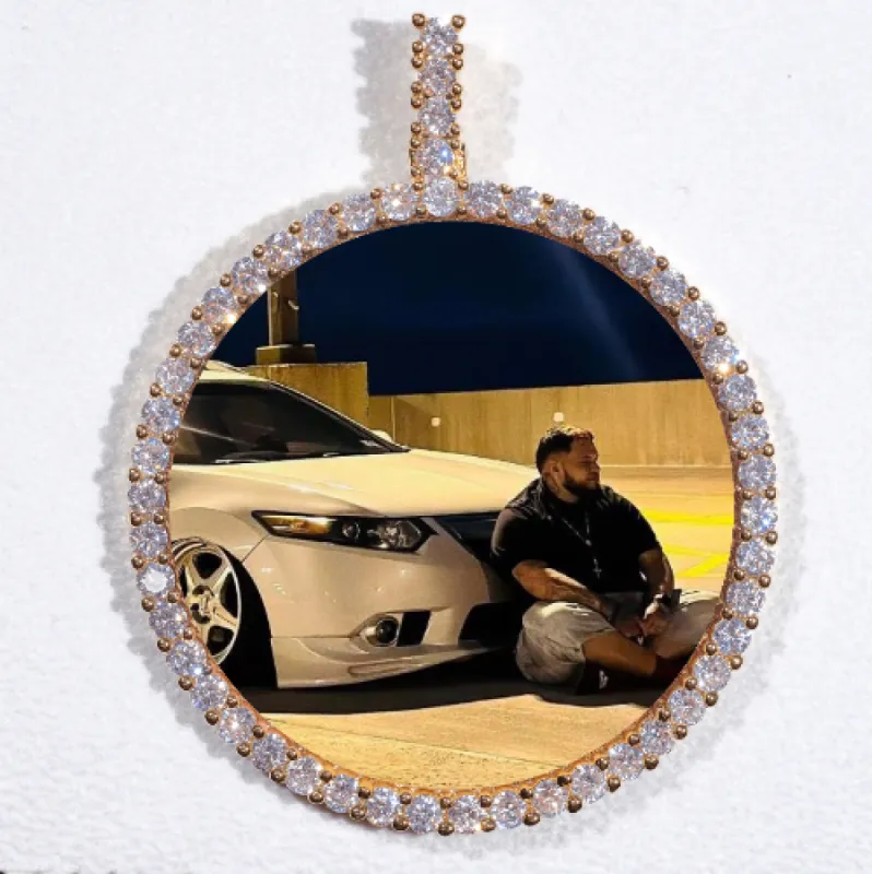 LARGE 3D CIRCLE CUSTOM PICTURE PENDANT sold by The GUU Shop