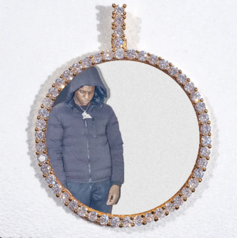 LARGE 3D CIRCLE CUSTOM PICTURE PENDANT sold by The GUU Shop