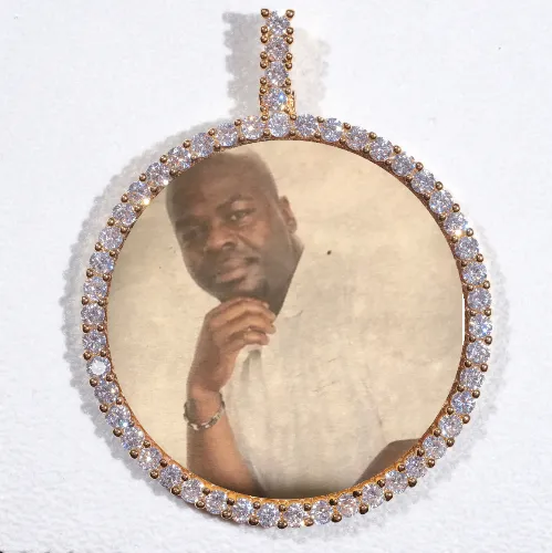 LARGE 3D CIRCLE CUSTOM PICTURE PENDANT sold by The GUU Shop