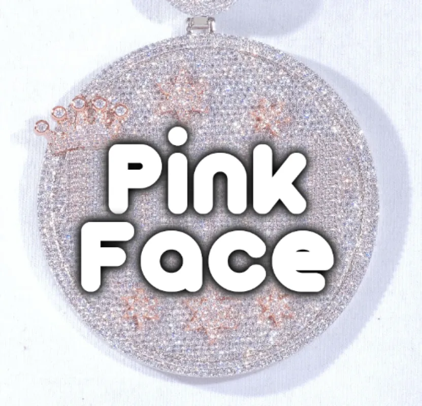 CUSTOM LETTER NECKLACE 3D BIG CROWN DISC made by The GUU Shop