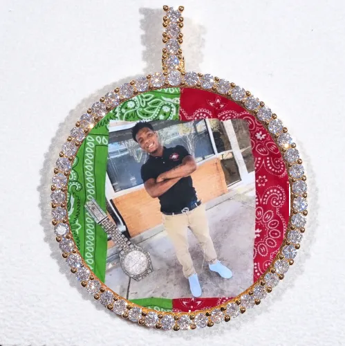LARGE 3D CIRCLE CUSTOM PICTURE PENDANT sold by The GUU Shop