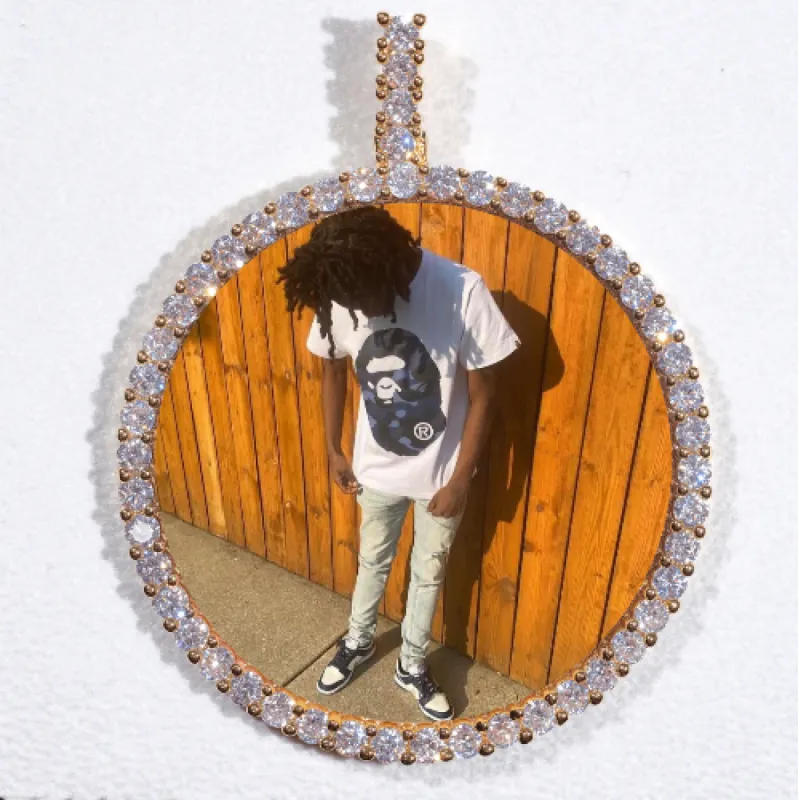 LARGE 3D CIRCLE CUSTOM PICTURE PENDANT sold by The GUU Shop