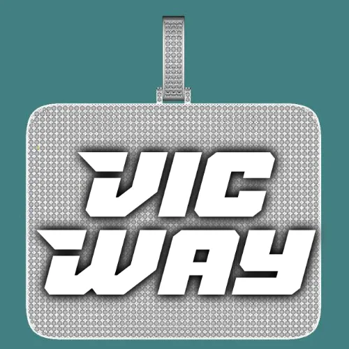 CUSTOM LETTER NECKLACE 3D BIG SQUARE sold by The GUU Shop