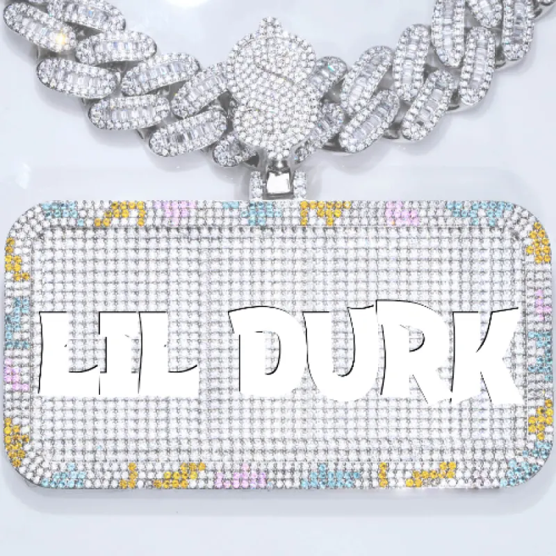 CUSTOM LETTER NECKLACE 3D COLORFUL SQUARE sold by The GUU Shop