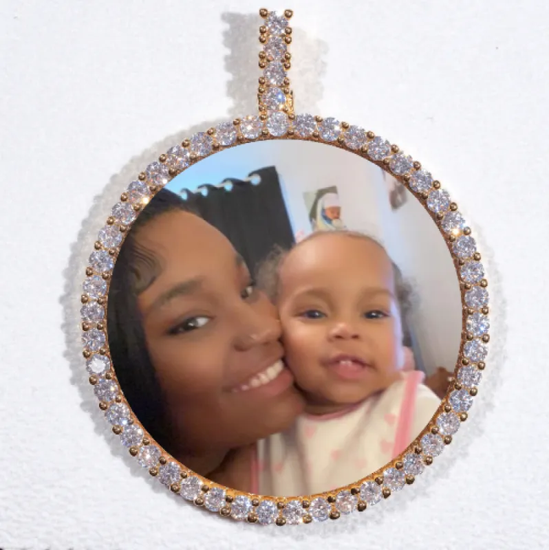 LARGE 3D CIRCLE CUSTOM PICTURE PENDANT sold by The GUU Shop