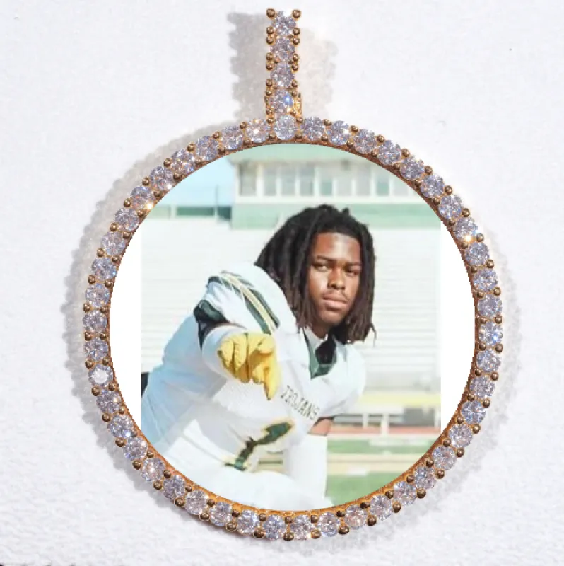 LARGE 3D CIRCLE CUSTOM PICTURE PENDANT sold by The GUU Shop