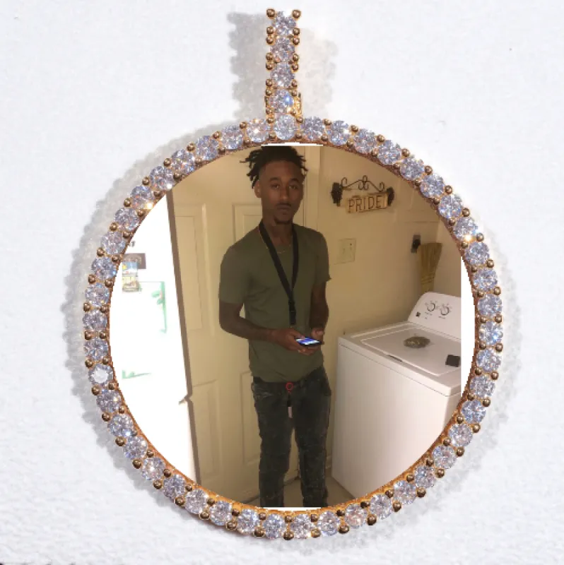LARGE 3D CIRCLE CUSTOM PICTURE PENDANT sold by The GUU Shop