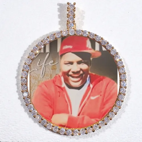 LARGE 3D CIRCLE CUSTOM PICTURE PENDANT sold by The GUU Shop