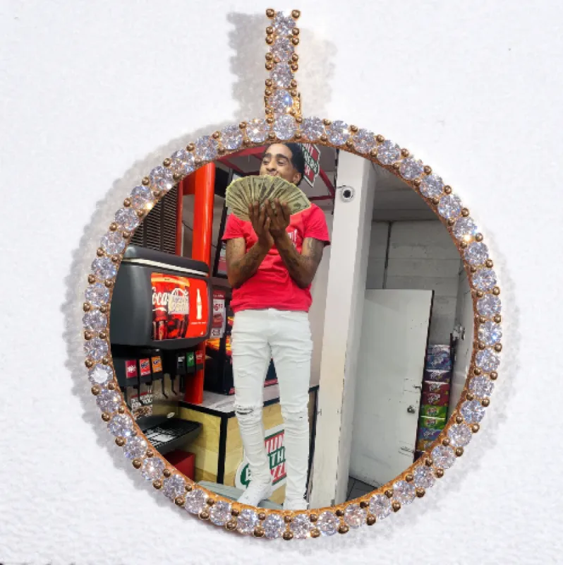 LARGE 3D CIRCLE CUSTOM PICTURE PENDANT sold by The GUU Shop