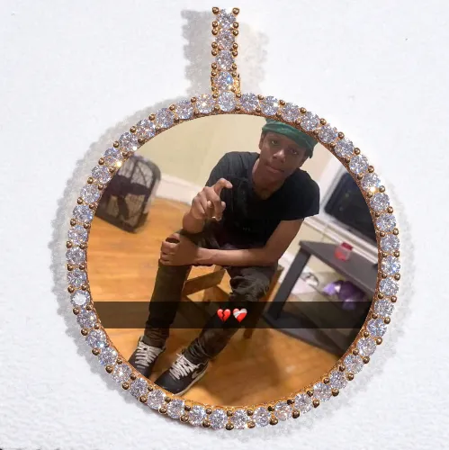 LARGE 3D CIRCLE CUSTOM PICTURE PENDANT sold by The GUU Shop