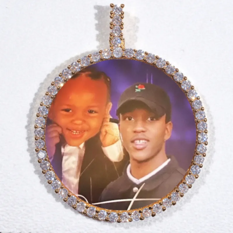 LARGE 3D CIRCLE CUSTOM PICTURE PENDANT sold by The GUU Shop