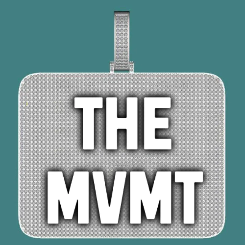 CUSTOM LETTER NECKLACE 3D BIG SQUARE sold by The GUU Shop