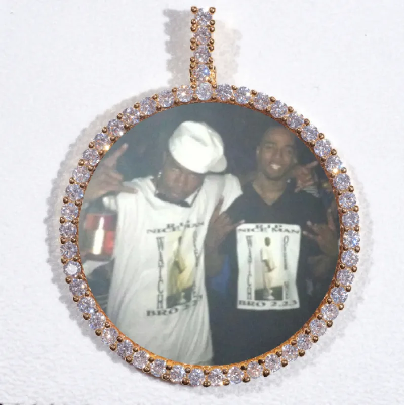 LARGE 3D CIRCLE CUSTOM PICTURE PENDANT sold by The GUU Shop