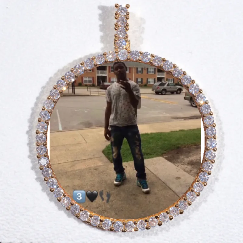 LARGE 3D CIRCLE CUSTOM PICTURE PENDANT sold by The GUU Shop