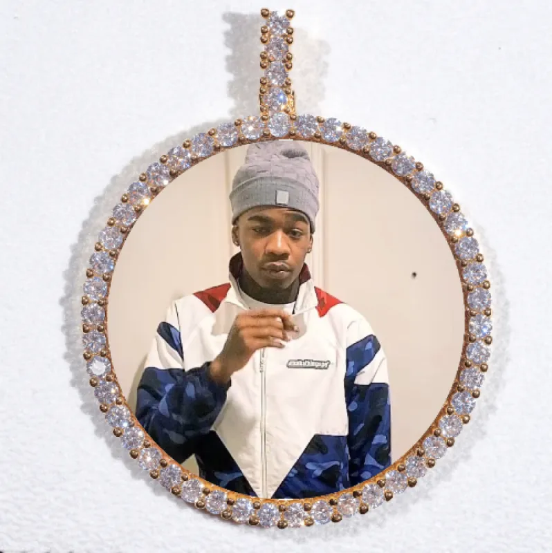 LARGE 3D CIRCLE CUSTOM PICTURE PENDANT sold by The GUU Shop