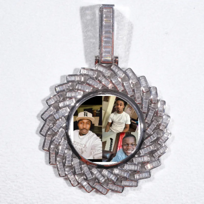 Large 3D Baguette Custom Picture Pendant sold by The GUU Shop