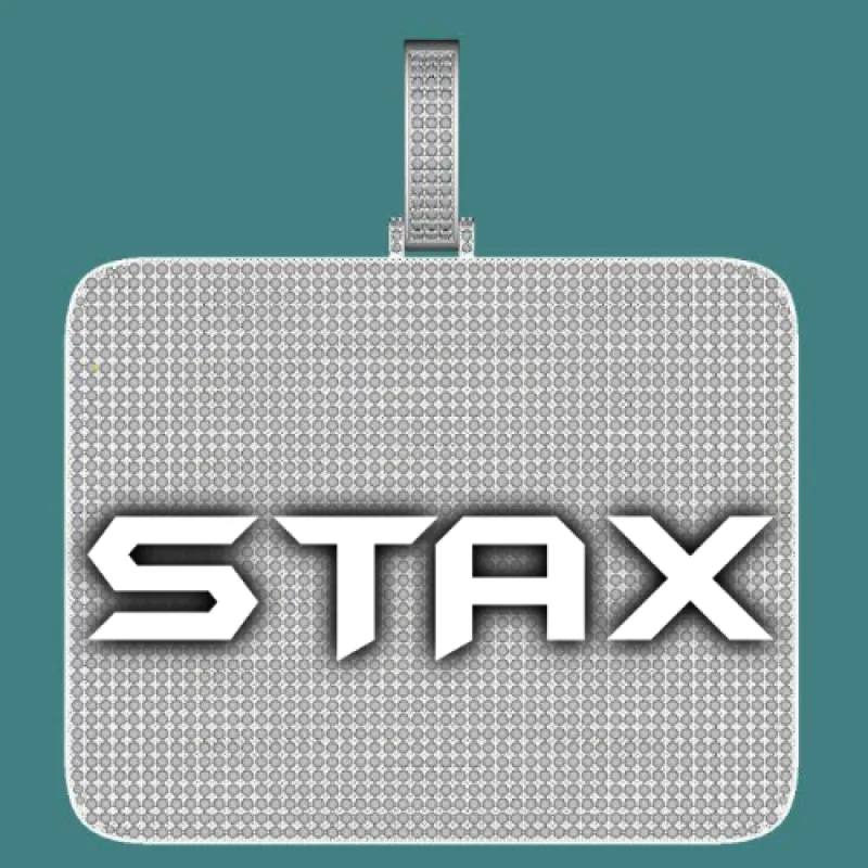 CUSTOM LETTER NECKLACE 3D BIG SQUARE sold by The GUU Shop