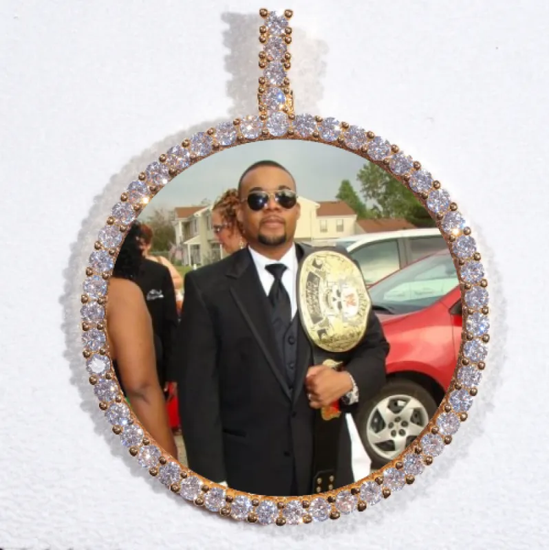 LARGE 3D CIRCLE CUSTOM PICTURE PENDANT sold by The GUU Shop