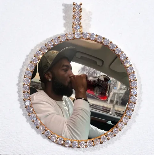 LARGE 3D CIRCLE CUSTOM PICTURE PENDANT sold by The GUU Shop