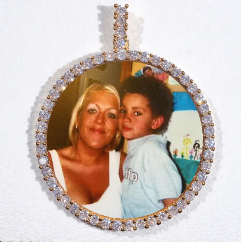 LARGE 3D CIRCLE CUSTOM PICTURE PENDANT sold by The GUU Shop