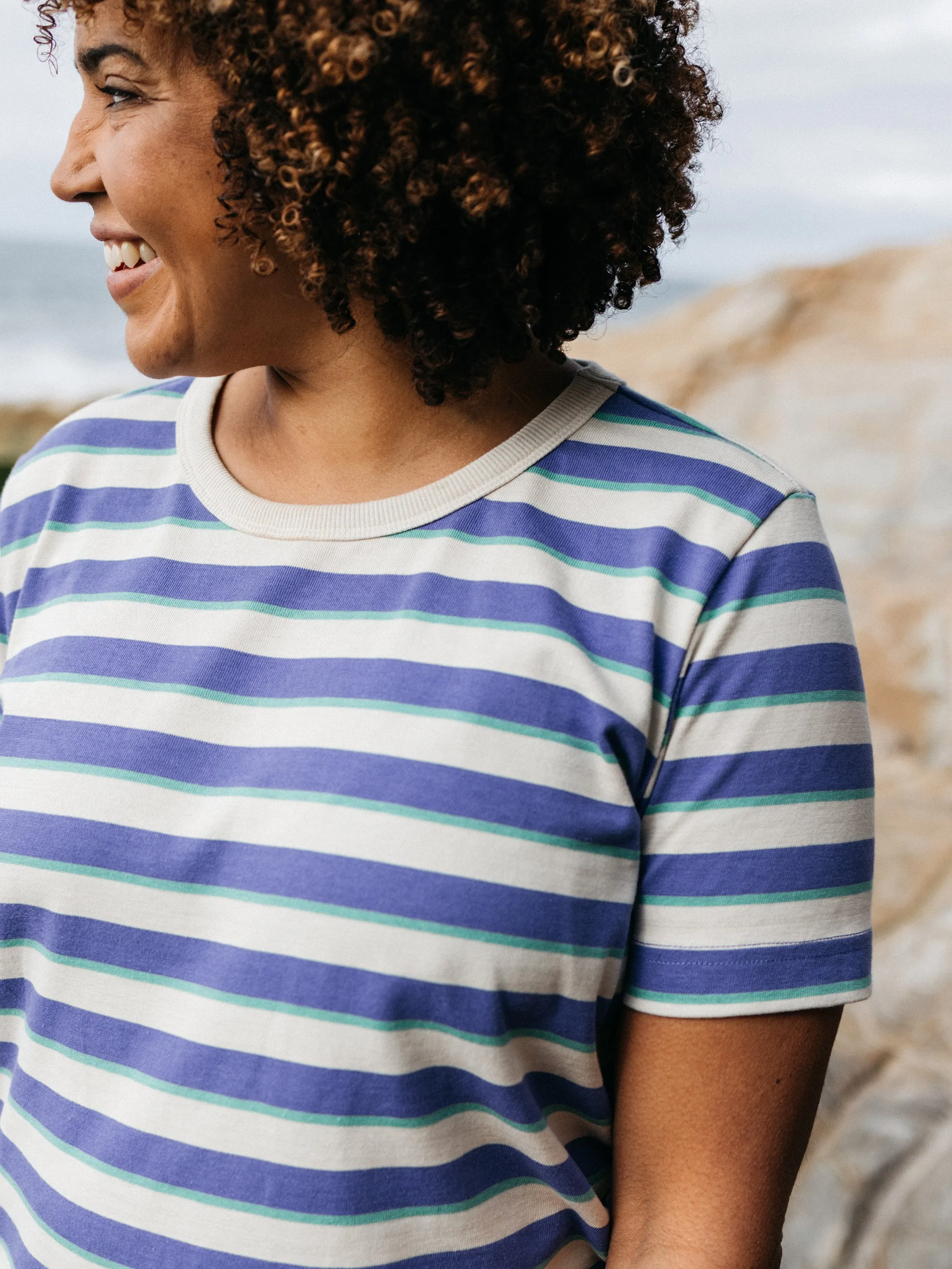Women's Recycled Orca Stripe T-Shirt sold by Finisterre product image thumbnail 3