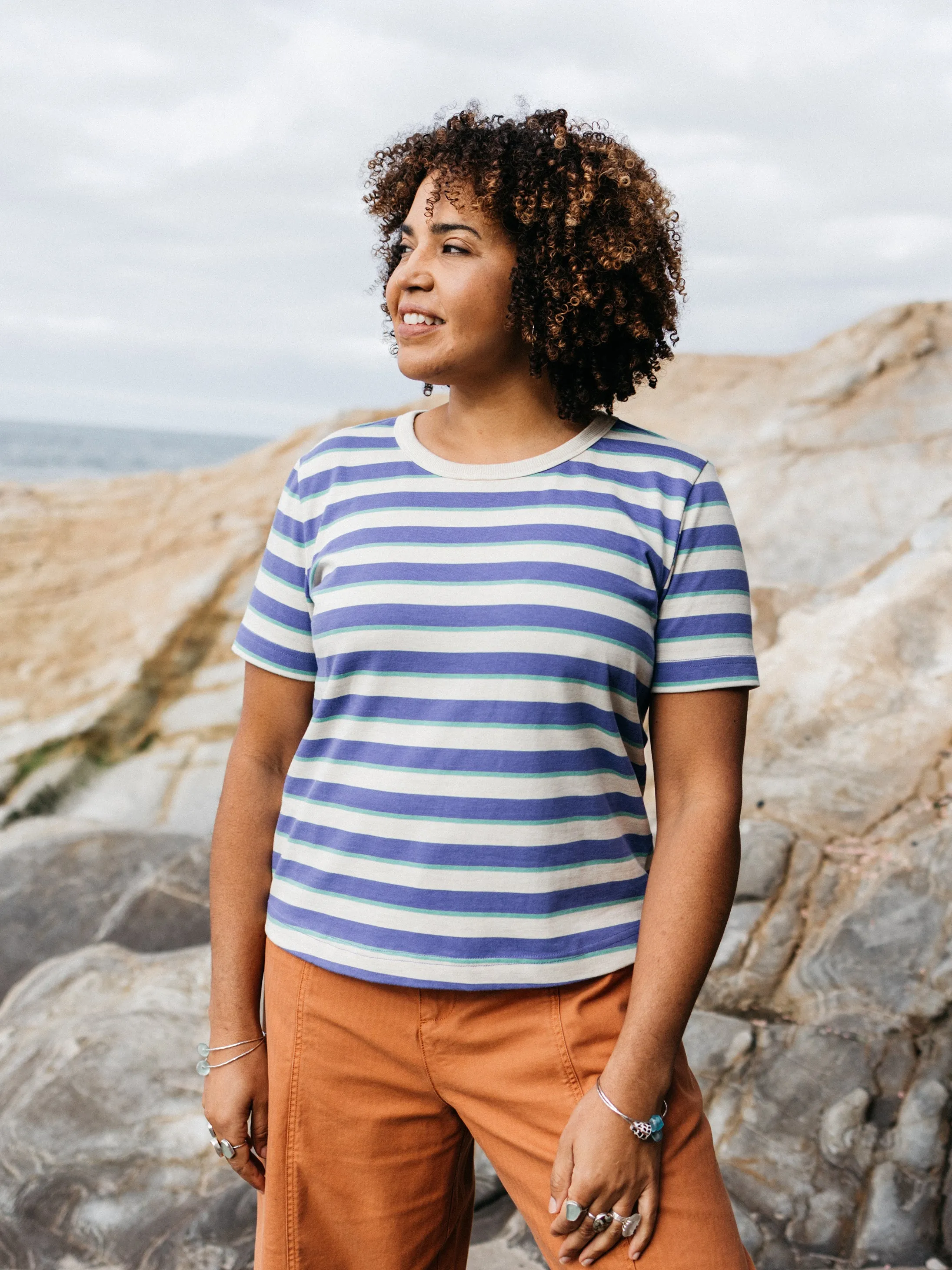 Women's Recycled Orca Stripe T-Shirt sold by Finisterre product image thumbnail 2