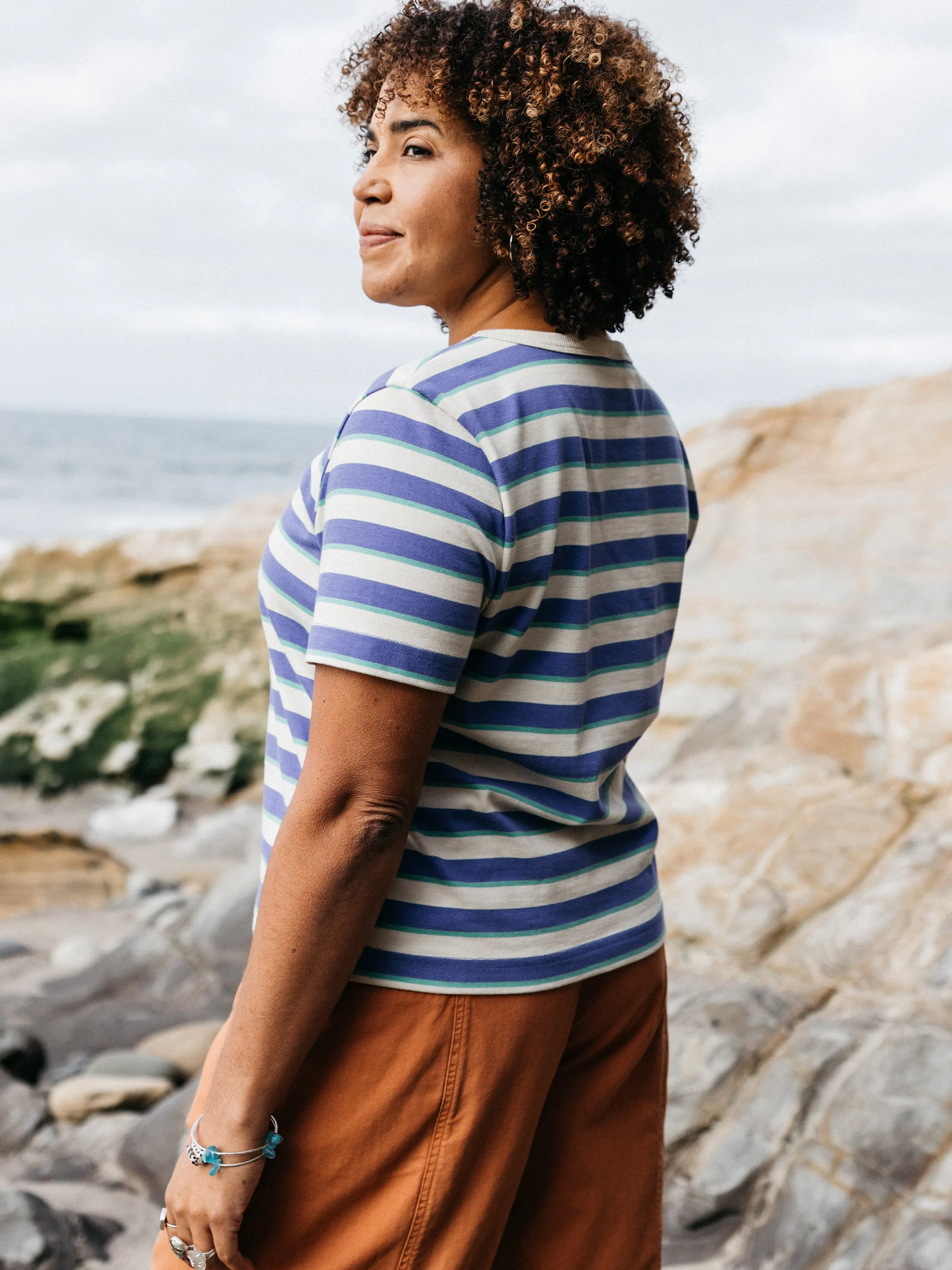 Women's Recycled Orca Stripe T-Shirt sold by Finisterre product image thumbnail 5