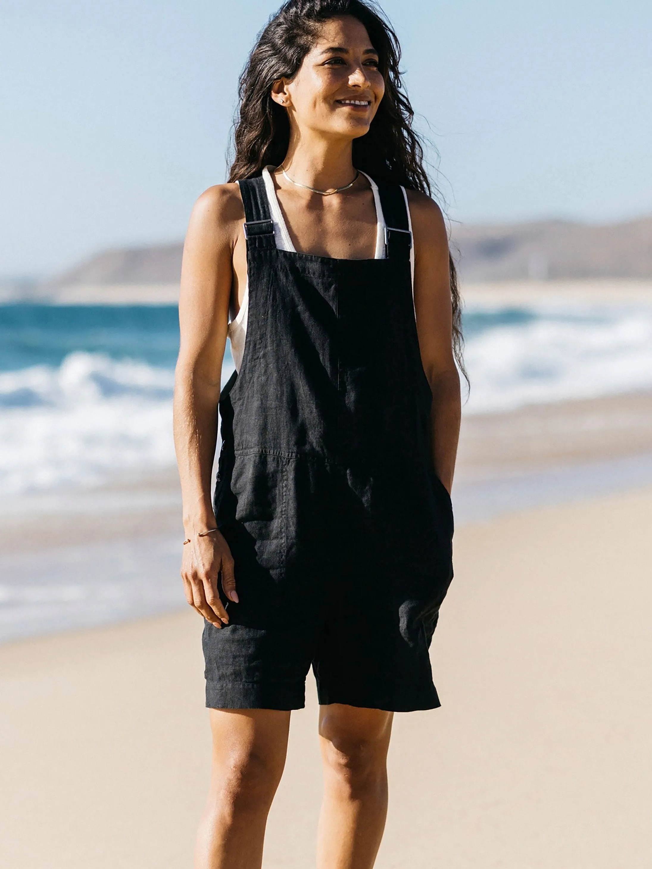Women's Hale Linen Playsuit sold by Finisterre product image thumbnail 2