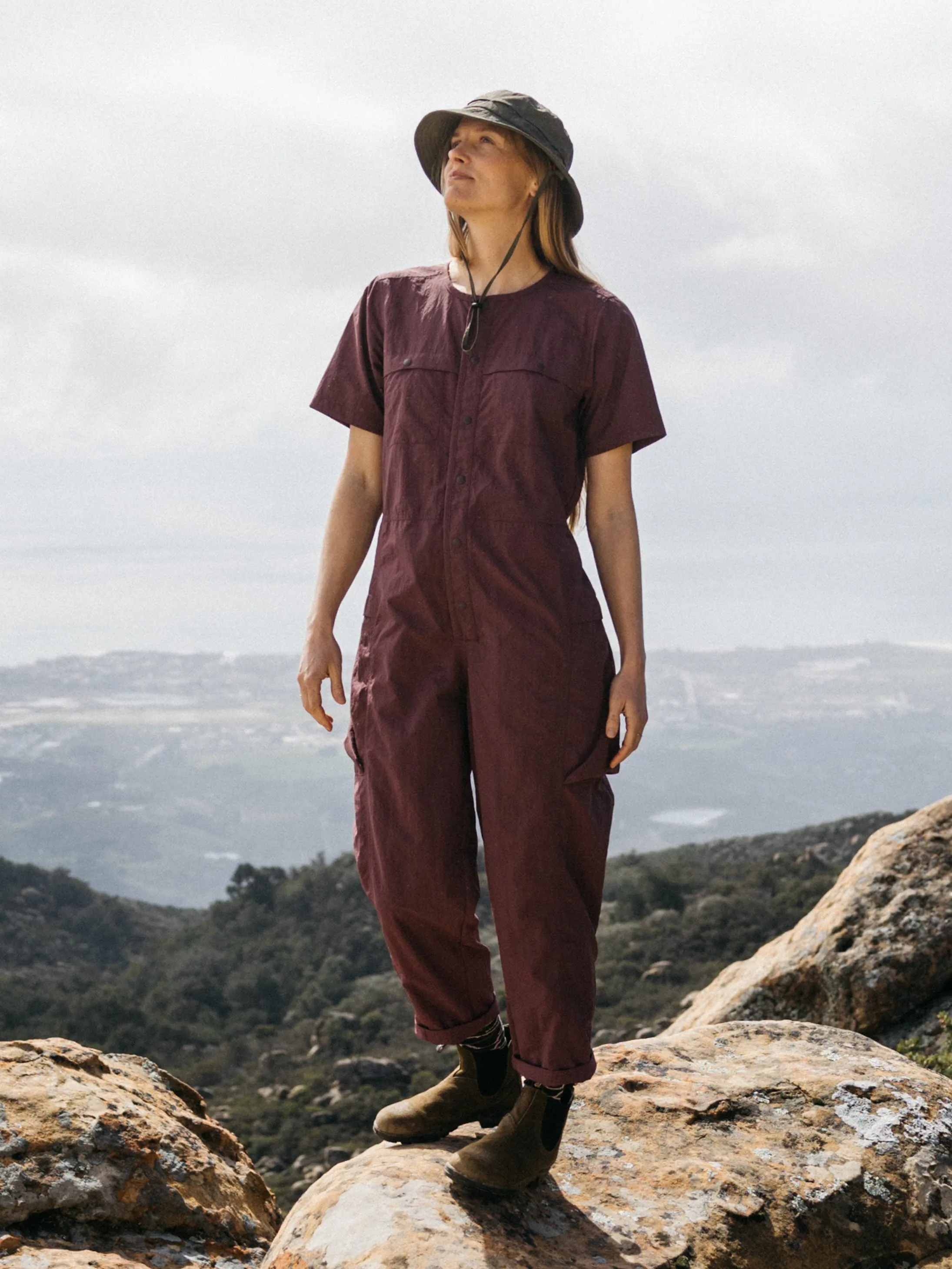 Women's Wander Short Sleeve Jumpsuit sold by Finisterre product image thumbnail 2