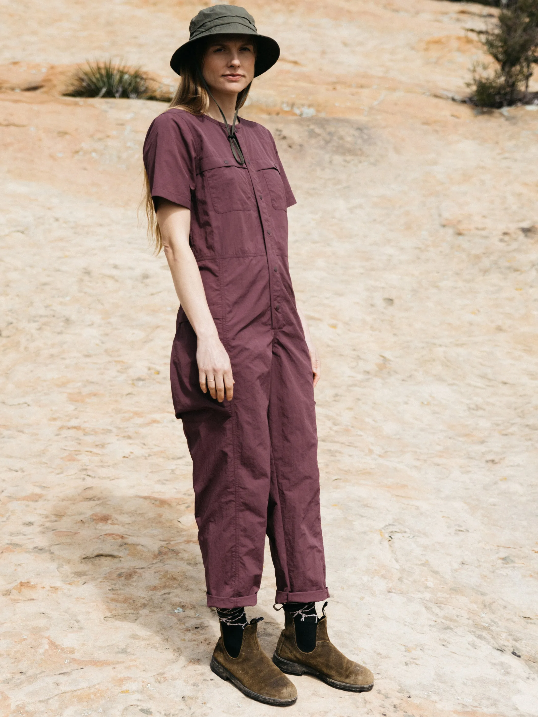 Women's Wander Short Sleeve Jumpsuit sold by Finisterre product image thumbnail 3