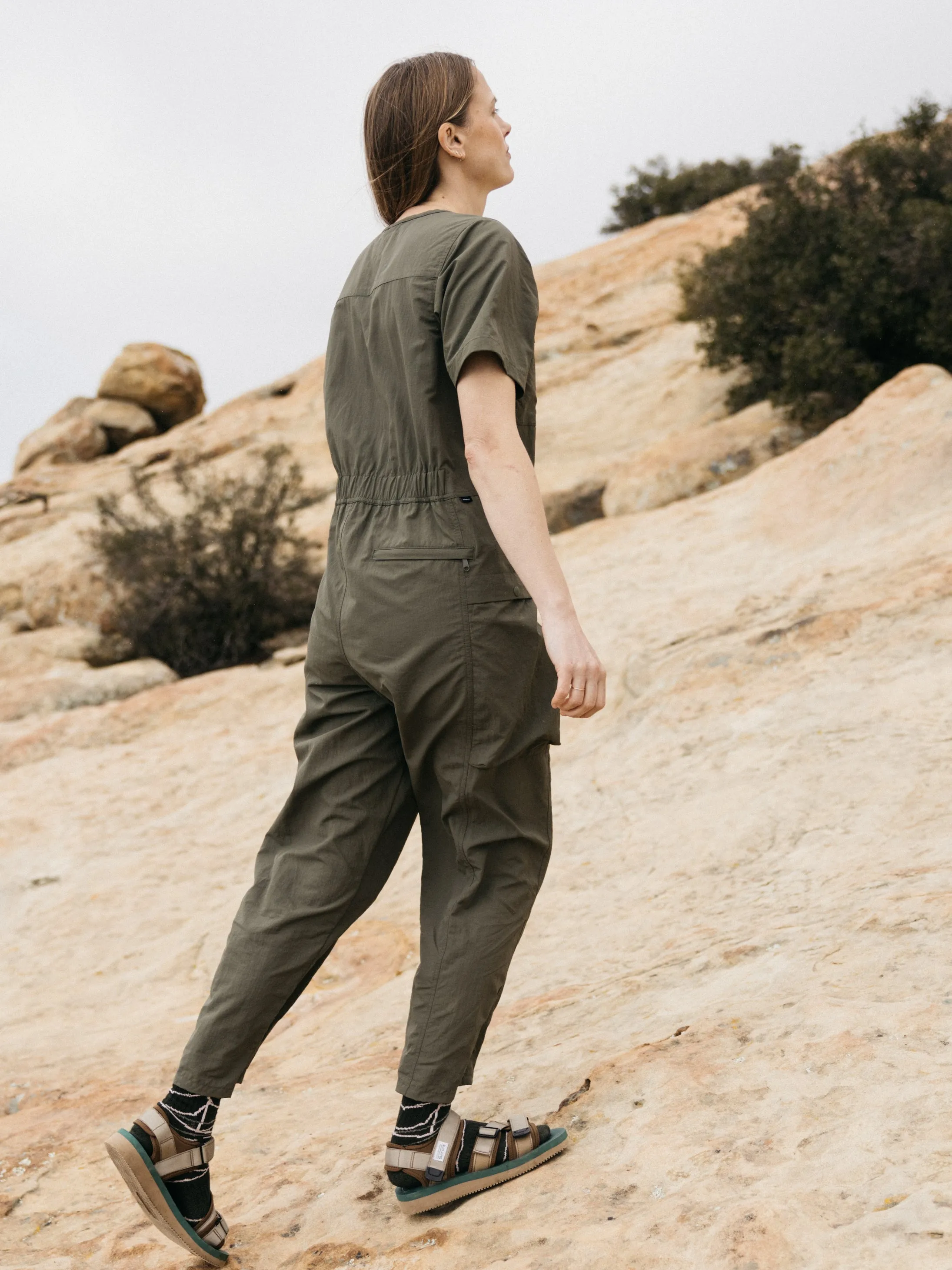 Women's Wander Short Sleeve Jumpsuit sold by Finisterre product image thumbnail 3