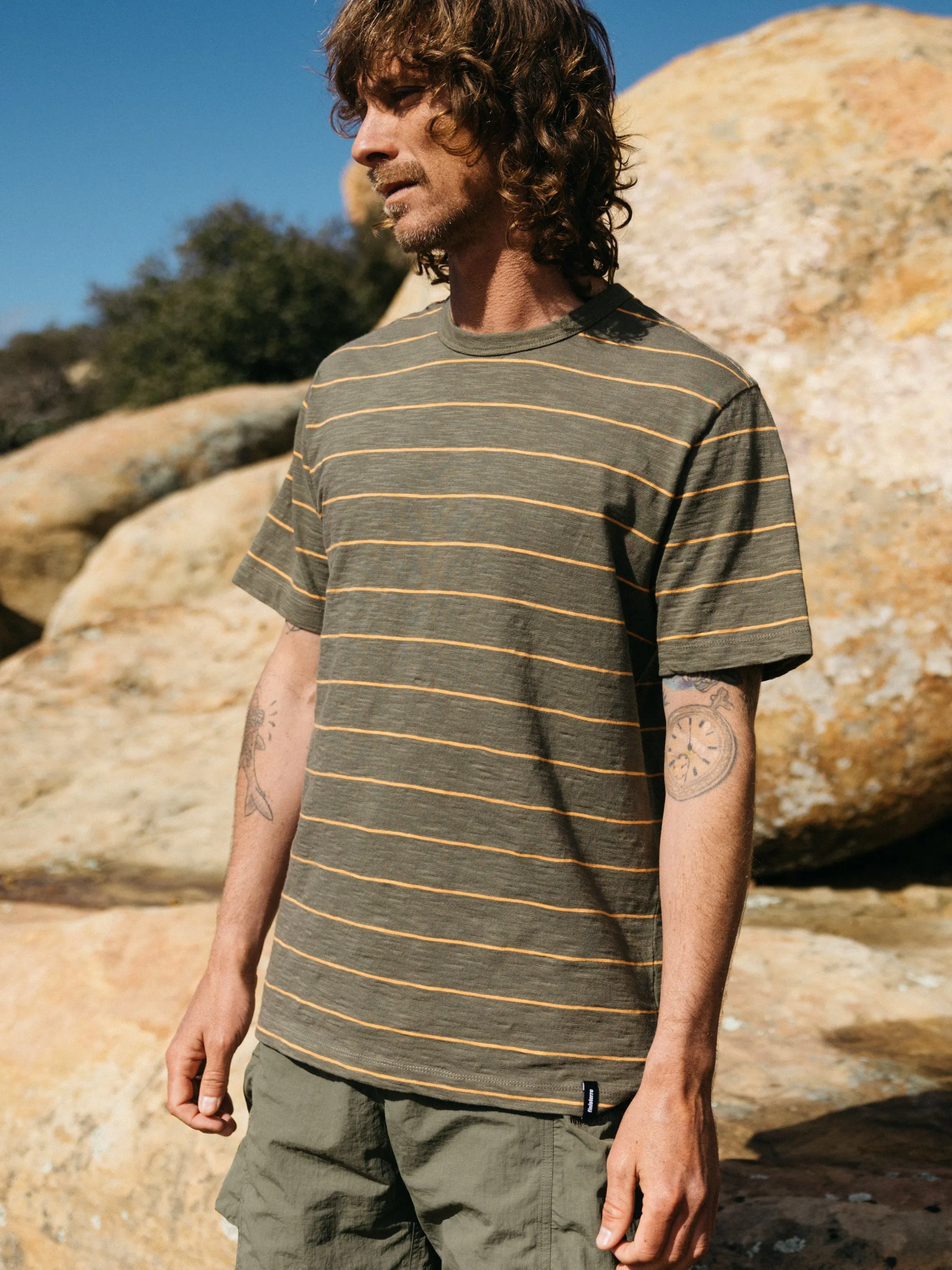 Men's Channel Stripe Short Sleeve T-Shirt sold by Finisterre product image thumbnail 2