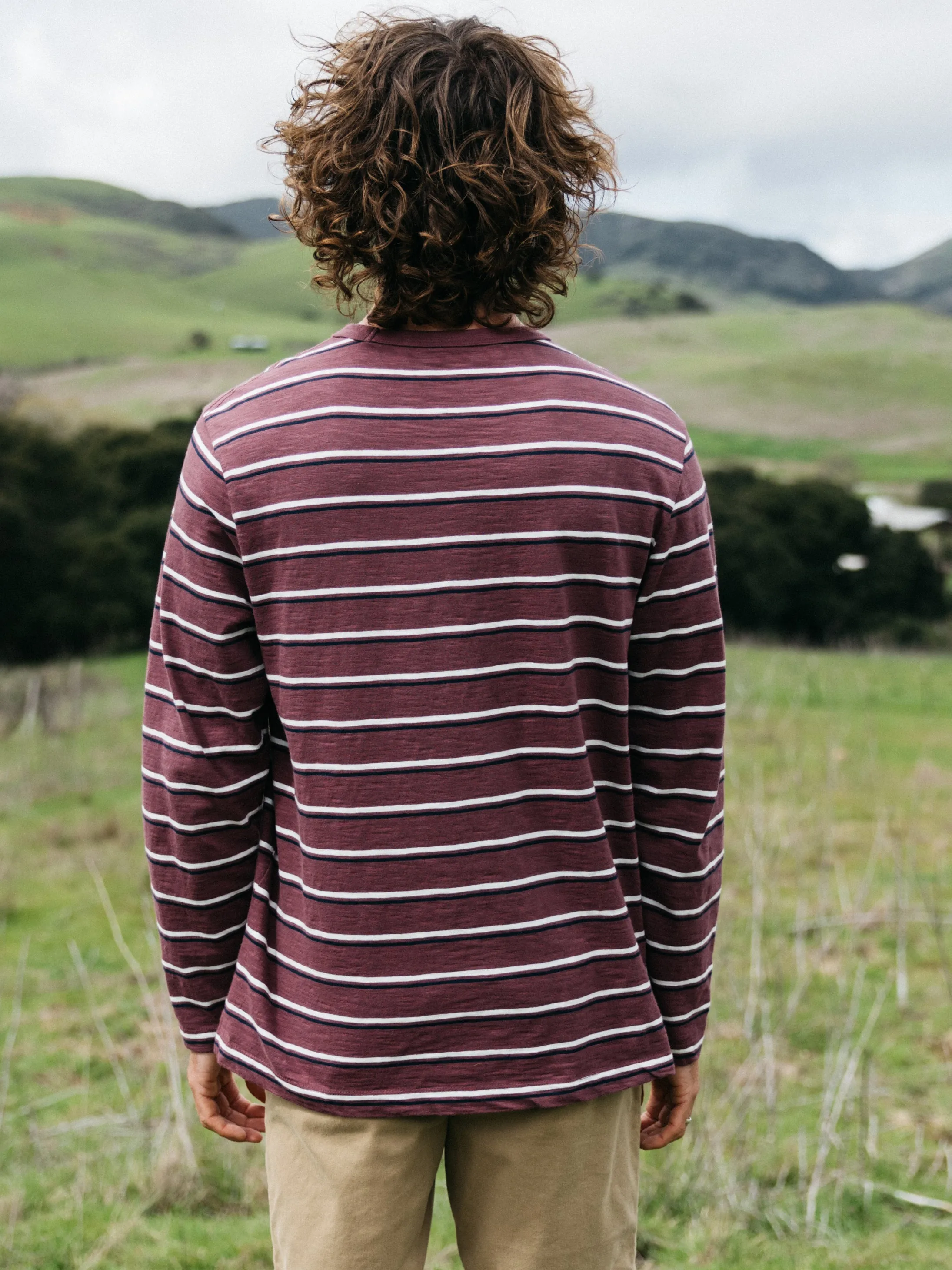 Men's Channel Stripe Long Sleeve T-Shirt sold by Finisterre product image thumbnail 3