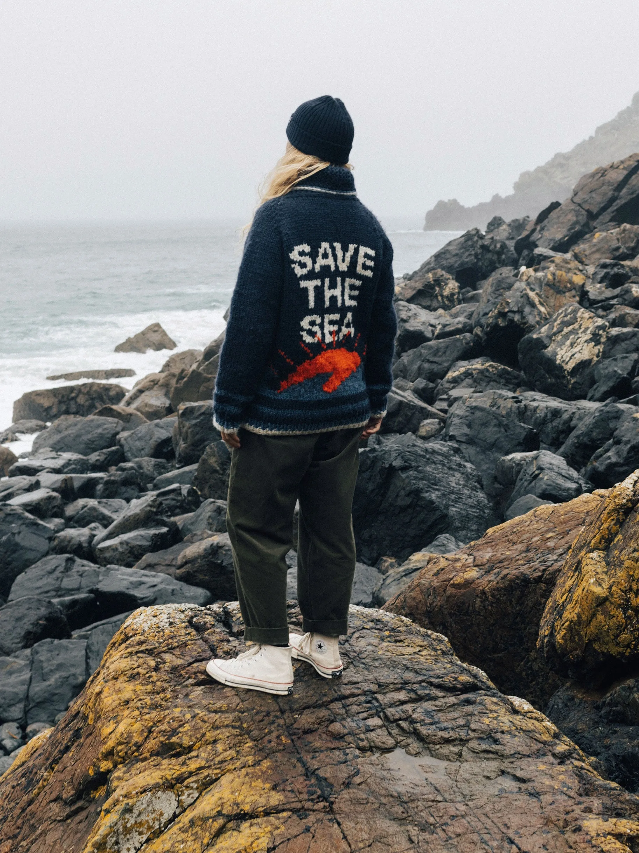 Limited Edition 'Save The Sea' Hand Knitted Activist Jacket sold by Finisterre product image thumbnail 5