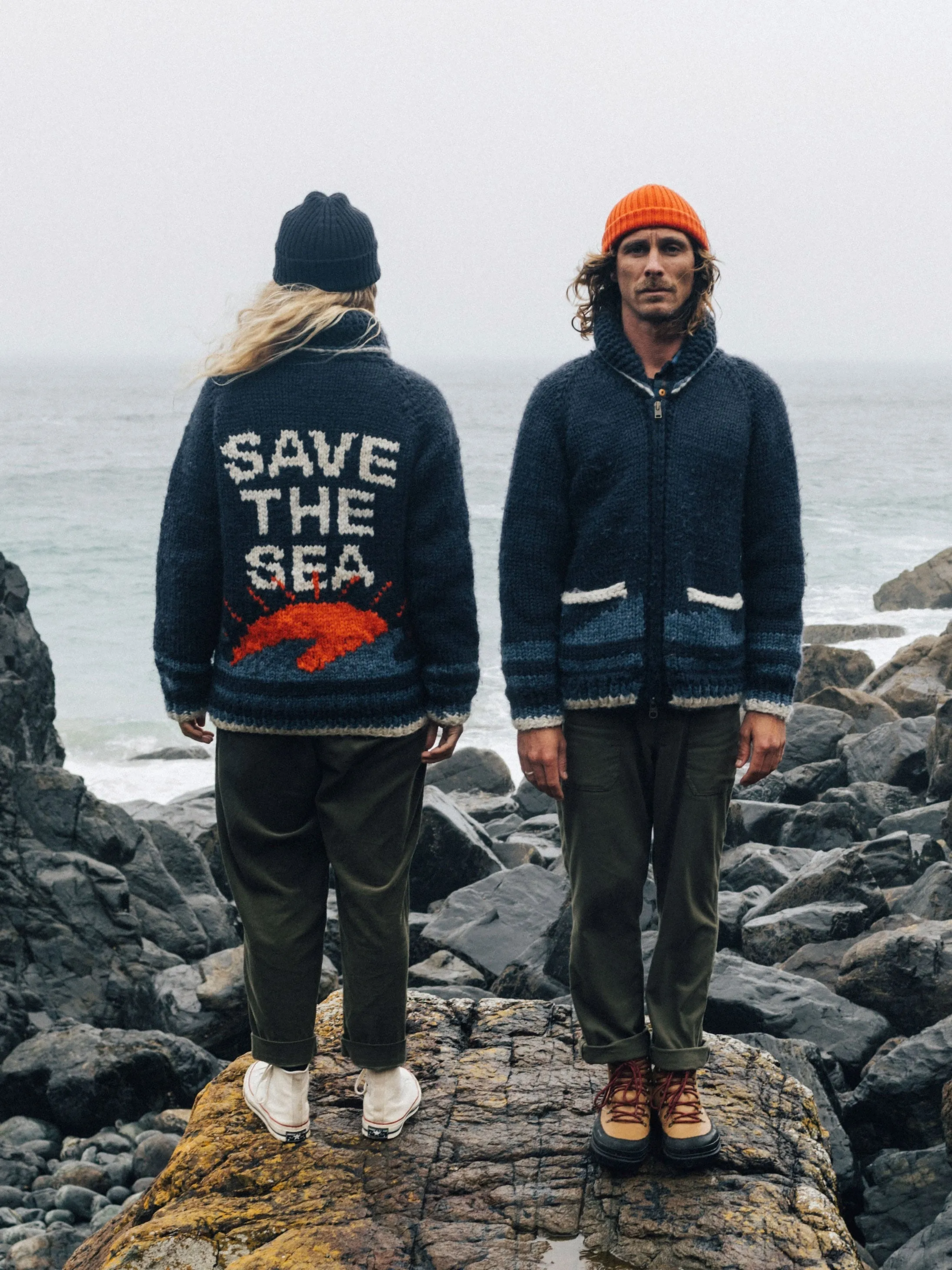 Limited Edition 'Save The Sea' Hand Knitted Activist Jacket sold by Finisterre product image thumbnail 2